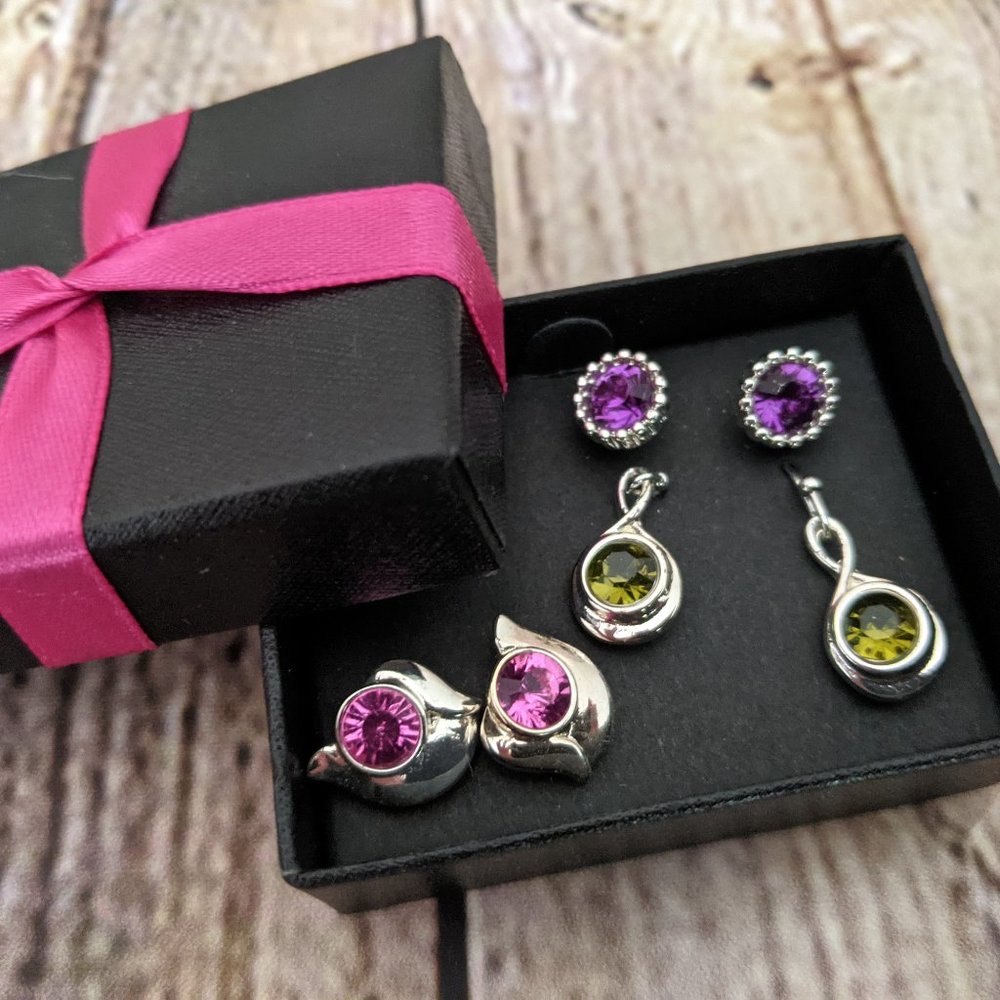 Set of 3 Small Stud Earrings